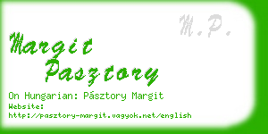 margit pasztory business card